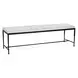 Achen Dusty Cream Leather Upholstered 60" Accent Bench