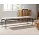 Achen Dusty Cream Leather Upholstered 60" Accent Bench