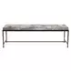 Achen Sparrow Gray Leather Upholstered 60" Accent Bench
