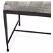 Achen Sparrow Gray Leather Upholstered 60" Accent Bench
