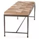 Achen Canyon Sand Leather Upholstered 60" Accent Bench