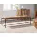 Achen Canyon Sand Leather Upholstered 60" Accent Bench