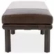 Brooklyn Coco Latte and Beige Leather Upholstered 70" Accent Bench
