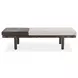 Brooklyn Coco Latte and Beige Leather Upholstered 70" Accent Bench