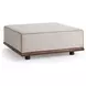 Ellerie Latte Square Ottoman