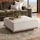 Ellerie Latte Square Ottoman