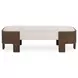 Janya Oat Cream Upholstered 60" Accent Bench