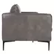 Abigail Pewter Gray Leather 84" Sofa