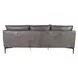 Abigail Pewter Gray Leather 84" Sofa