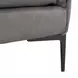 Abigail Pewter Gray Leather 84" Sofa