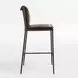 Mayer Truffle Brown Leather Upholstered Bar Stool