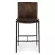 Mayer Truffle Brown Leather Upholstered Counter Height Stool