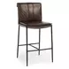 Mayer Truffle Brown Leather Upholstered Counter Height Stool