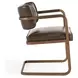 Fonda Truffle Brown Leather Upholstered Dining Chair