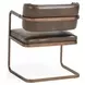 Fonda Truffle Brown Leather Upholstered Dining Chair
