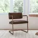Fonda Truffle Brown Leather Upholstered Dining Chair