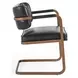 Fonda Jet Black Leather Upholstered Dining Chair