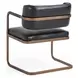 Fonda Jet Black Leather Upholstered Dining Chair