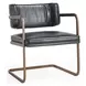 Fonda Jet Black Leather Upholstered Dining Chair