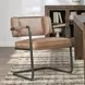 Fonda Adobe Tan Leather Upholstered Dining Chair