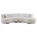 Octavia Ivory 2 Piece Modular Sectional with Pillows