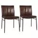 Mayer Brown Leather Upholstered Dining Chair Set of 2