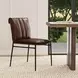 Mayer Brown Leather Upholstered Dining Chair Set of 2