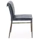 Mayer Ocean Blue Leather Upholstered Dining Chair Set of 2