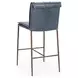 Mayer Ocean Blue Leather Upholstered Counter Height Stool