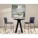 Mayer Ocean Blue Leather Upholstered Counter Height Stool