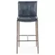Mayer Ocean Blue Leather Upholstered Bar Stool
