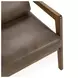 Julia Truffle Brown Leather Upholstered Accent Chair