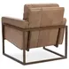 Ken Tan Leather Upholstered Accent Chair