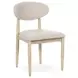 Tiber Cream Washed Upholstered Dining Chair Set of 2