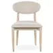 Tiber Cream Washed Upholstered Dining Chair Set of 2