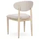 Tiber Cream Washed Upholstered Dining Chair Set of 2