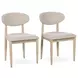 Tiber Cream Washed Upholstered Dining Chair Set of 2