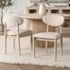 Tiber Cream Washed Upholstered Dining Chair Set of 2