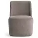 Senna Smoke Taupe Upholstered Dining Chair with Casters