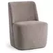 Senna Smoke Taupe Upholstered Dining Chair with Casters