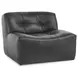Gabriel Black Leather Upholstered Accent Chair