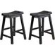 Saddleback Black 24" Counter Height Stool Set of 2