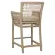 Brisbane Natural Upholstered Outdoor Counter Height Stool