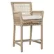 Brisbane Natural Upholstered Outdoor Counter Height Stool