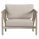Leo Taupe Upholstered Outdoor Accent Chair