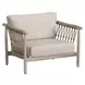 Leo Taupe Upholstered Outdoor Accent Chair
