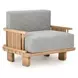 Hudson Gray Upholstered Outdoor Accent Chair
