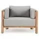 Aston Gray Upholstered Outdoor Accent Chair