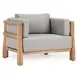 Aston Gray Upholstered Outdoor Accent Chair