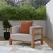 Aston Gray Upholstered Outdoor Accent Chair